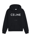 Celine Classic Logo Hoodie Black White