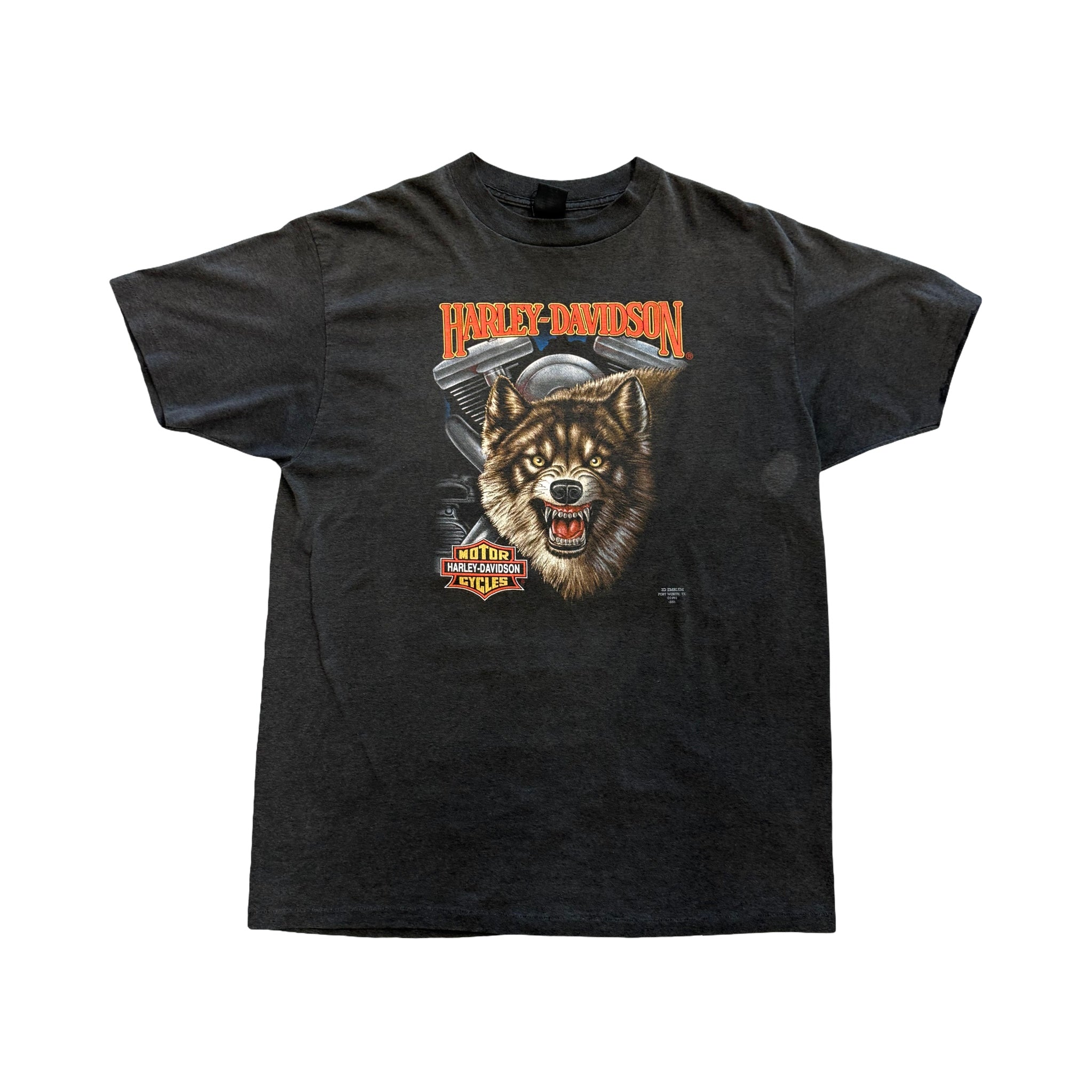 Vintage Harley Davidson Wolf Tee Black
