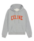 Celine Loose Zip Up Hoodie Grey