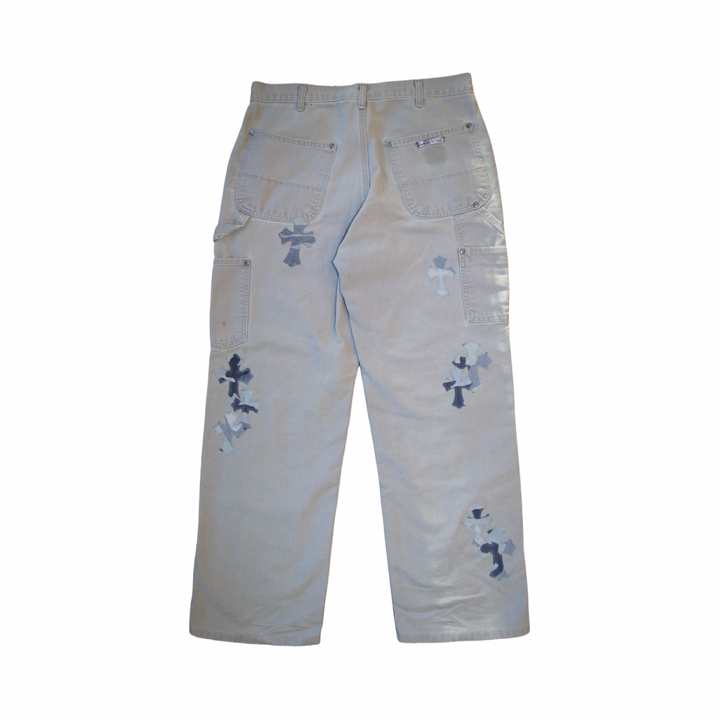 Chrome Hearts Carhartt Matty Boy Sex Records Camouflage Green Patch Light Wash