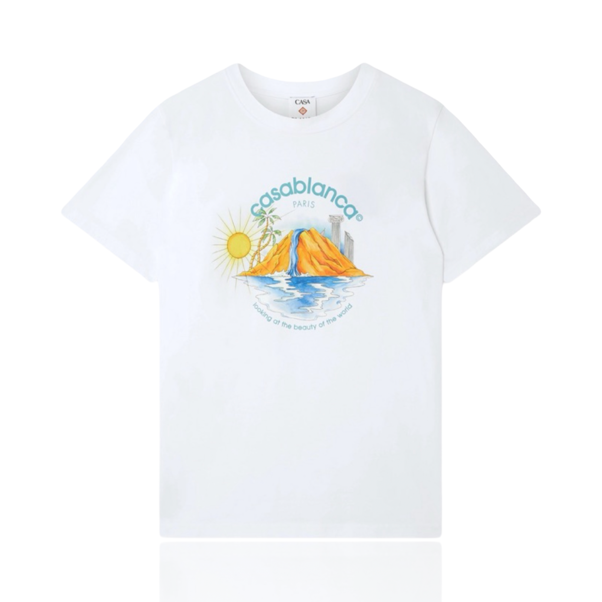 Casablanca White Oasis Printed Tee