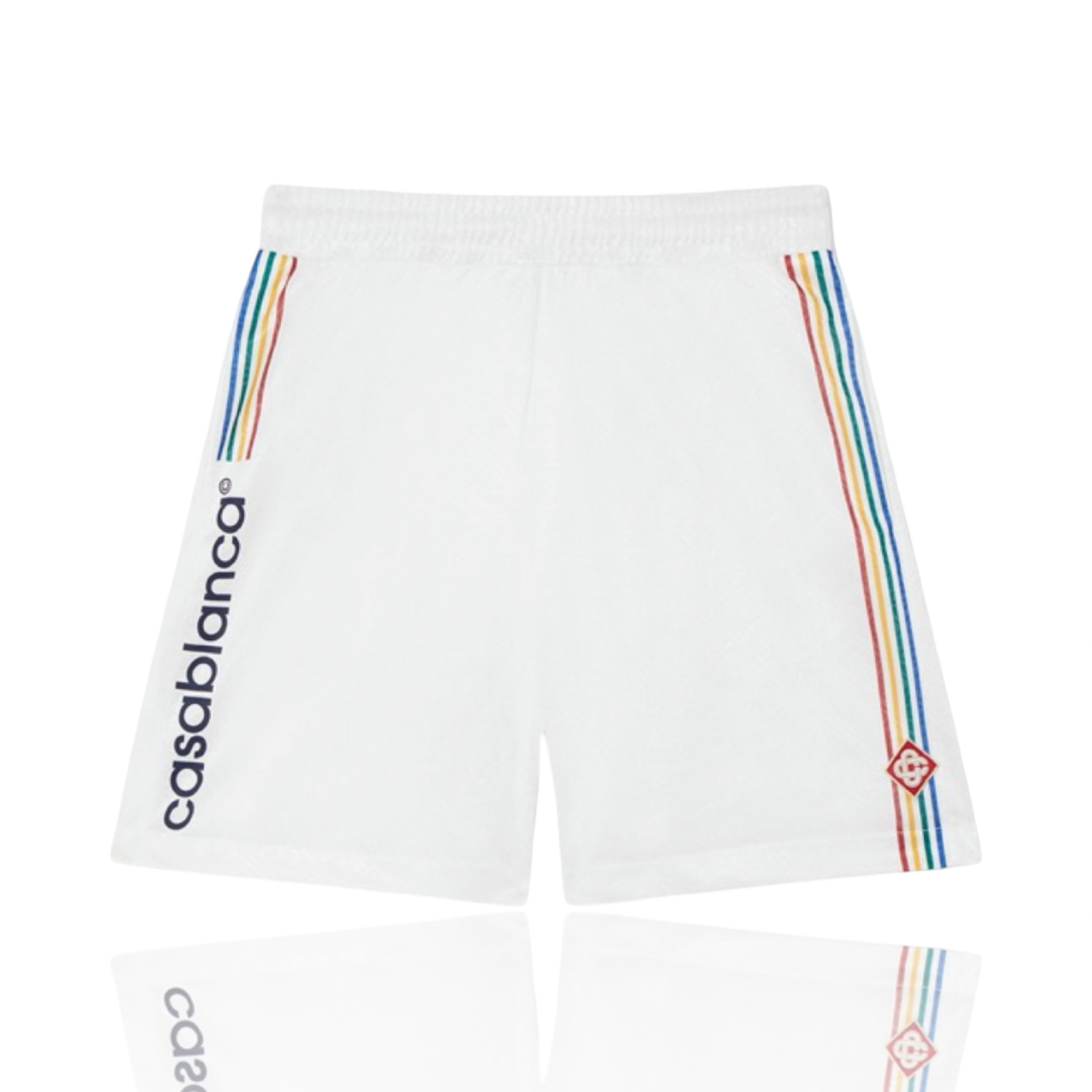 Casablanca White Jacquard Monogram Football Shorts