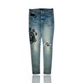 Amiri Wes Lang Reaper Logo Jean Clay Indigo