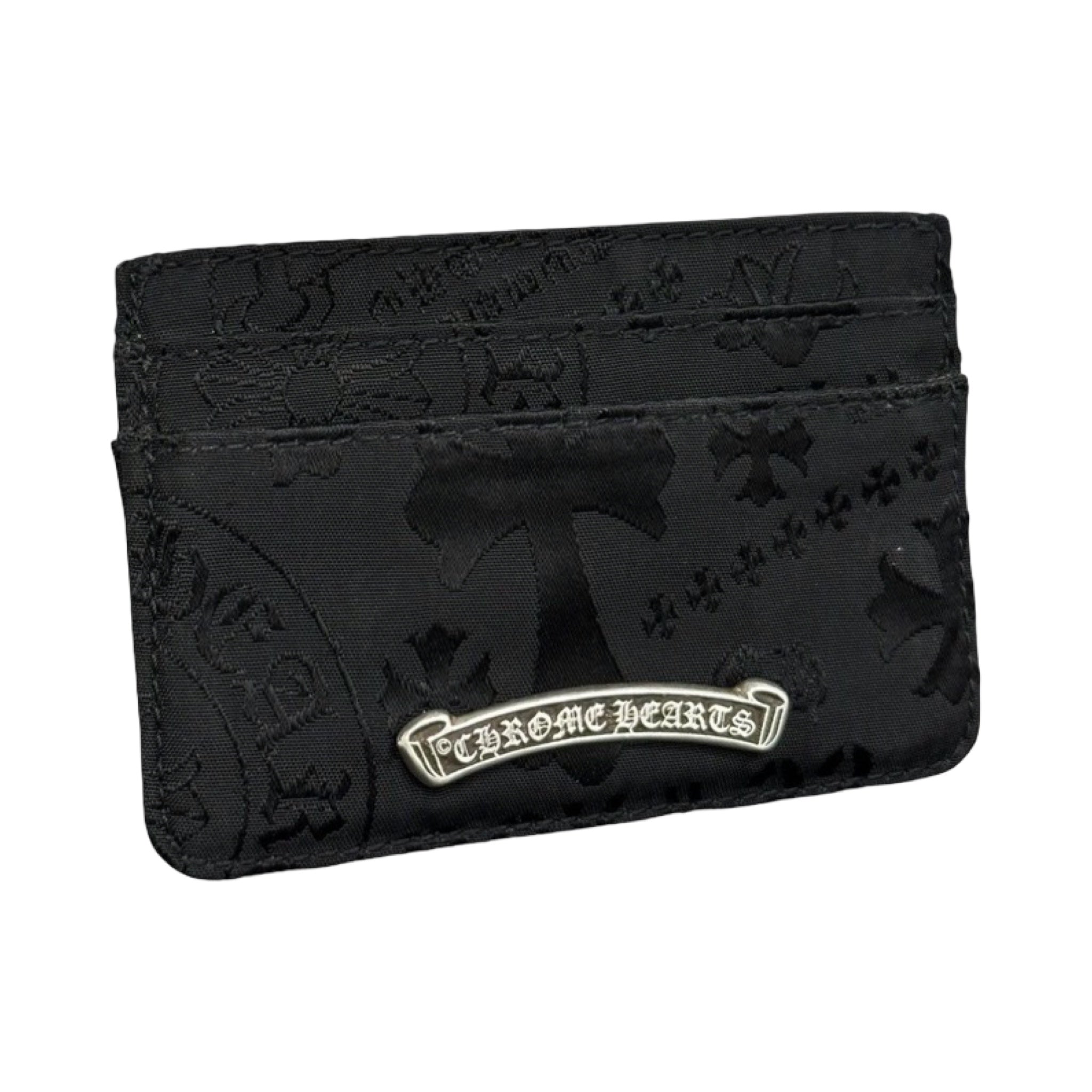 Chrome Hearts Stencil Nylon Cardholder Black