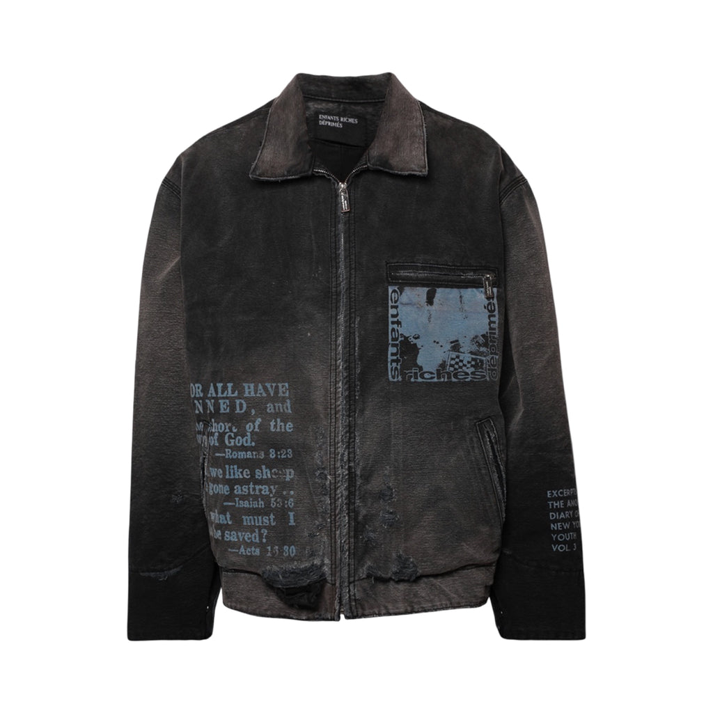 Enfants Riches Déprimés Distressed Work Jacket Black/Blue