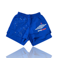 Sp5der OG Legacy Web Blue Double Layers Shorts