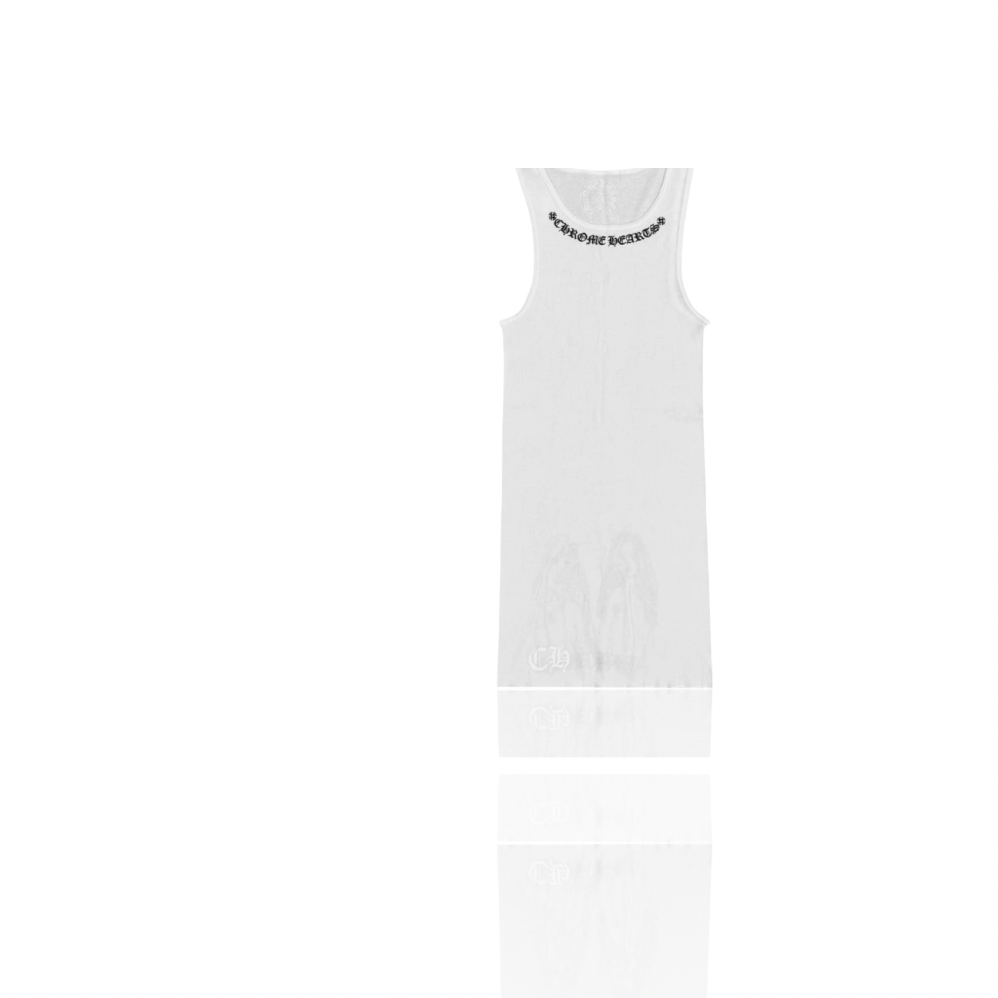 Chrome Hearts Neck Logo Tank White/Black