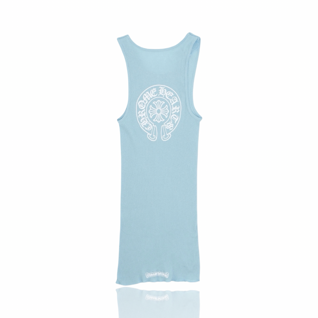 Chrome Hearts Horseshoe Baby Blue Tank Top
