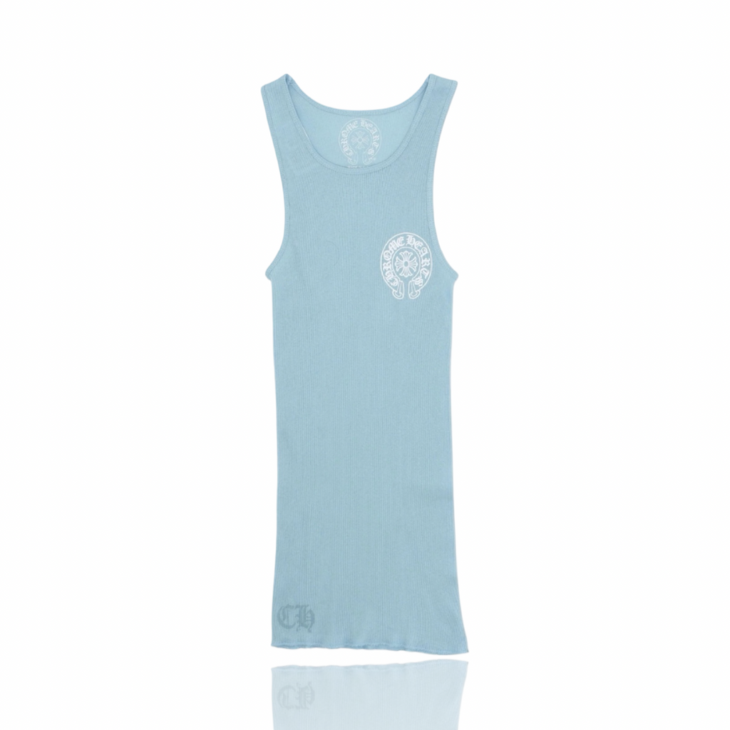 Chrome Hearts Horseshoe Baby Blue Tank Top