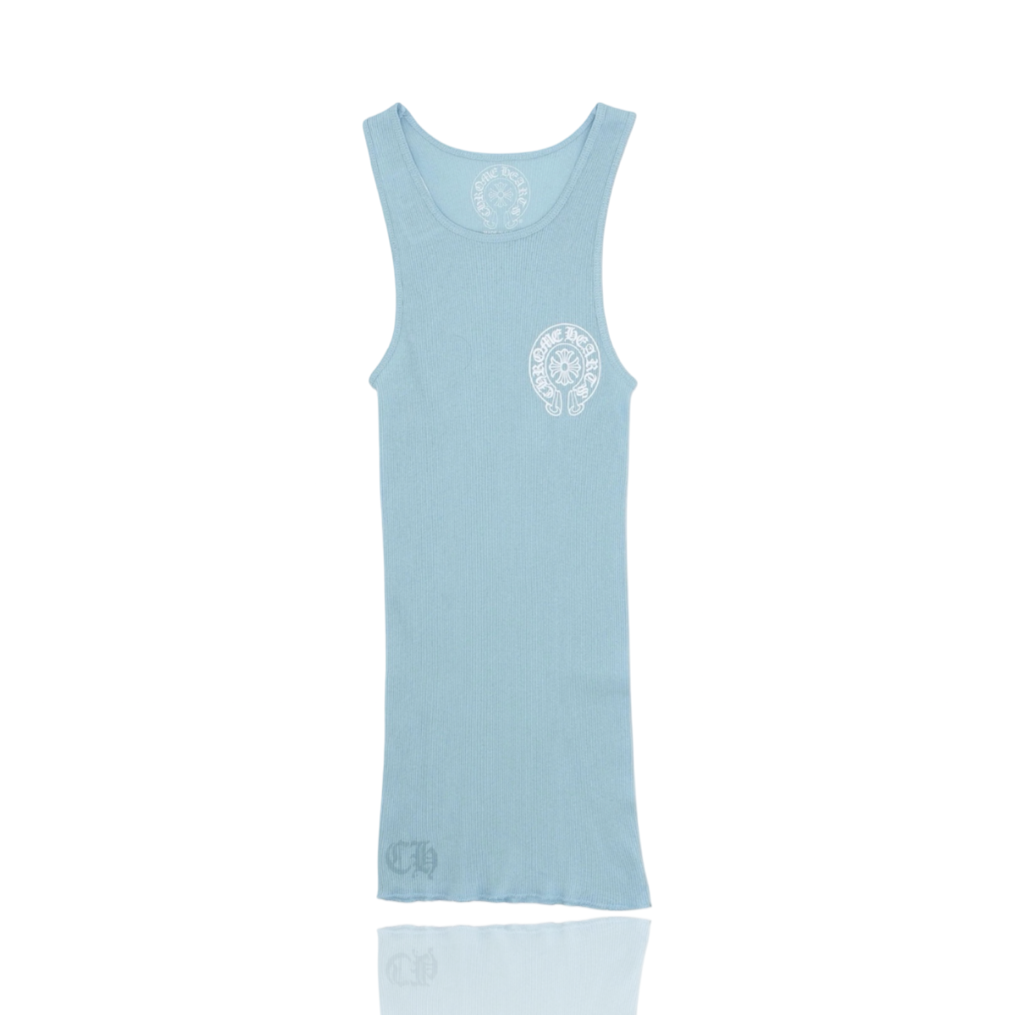 Chrome Hearts Horseshoe Baby Blue Tank Top