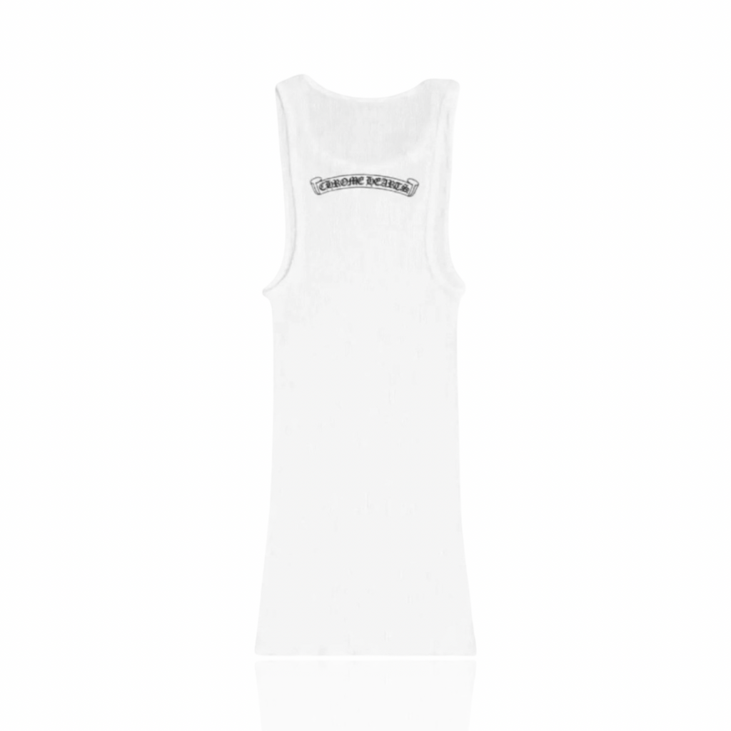Chrome Hearts Neck Logo Tank White/Black