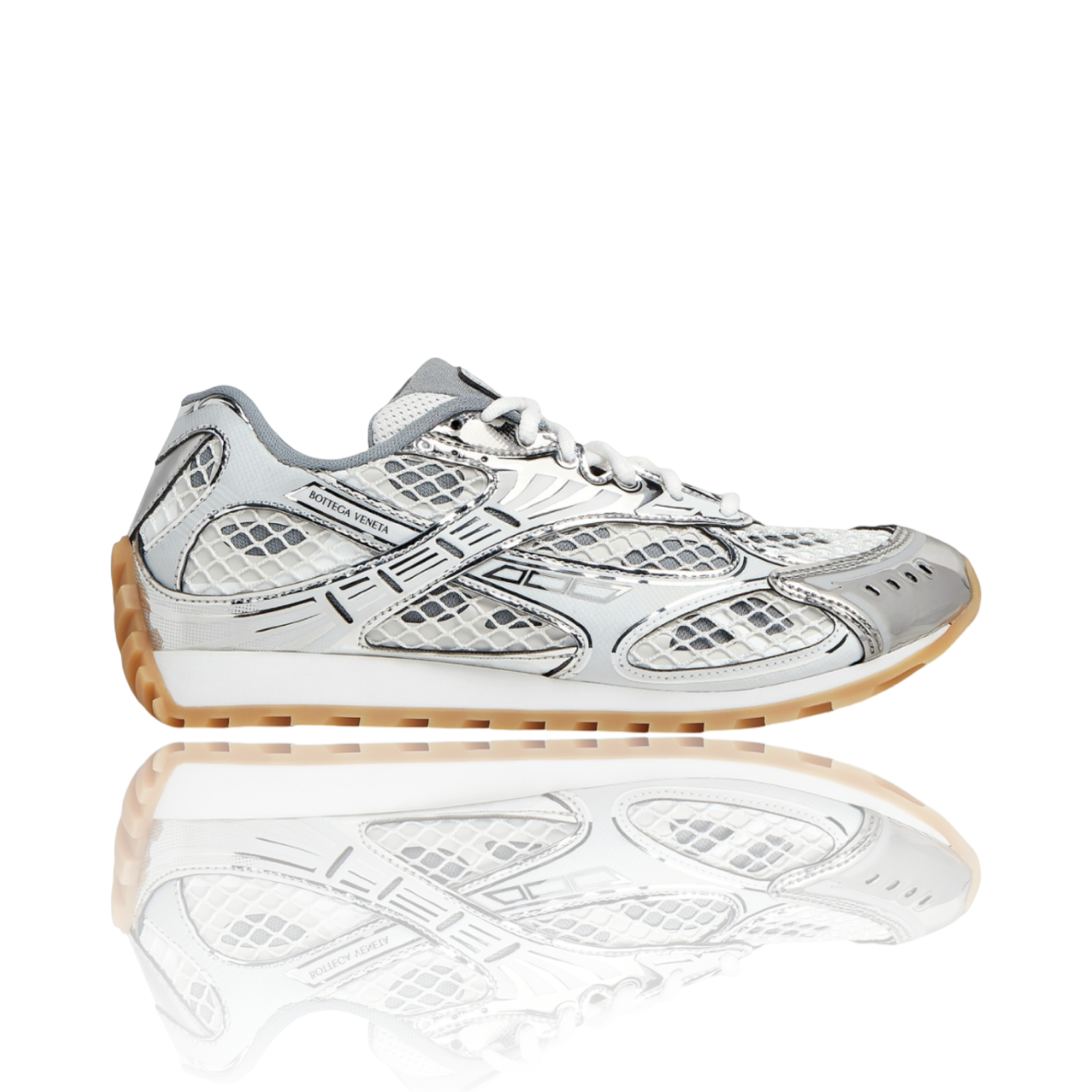 Bottega Veneta Orbit Sneakers Silver/White