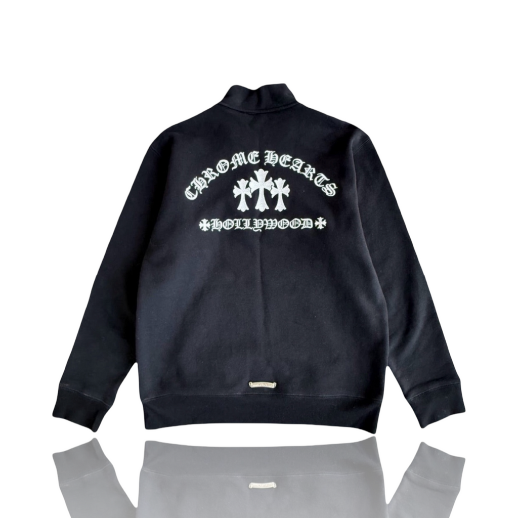 Chrome Hearts Triple Cross Hollywood Quarter Zip Black