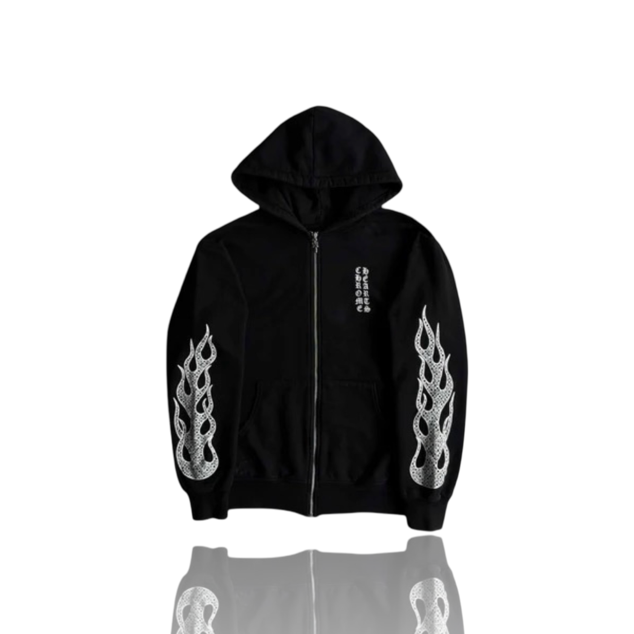 Chrome Hearts Flame Zip Up Black