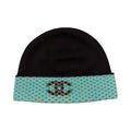 Chanel Black/Blue CC Lurex Cashmere Knit Beanie