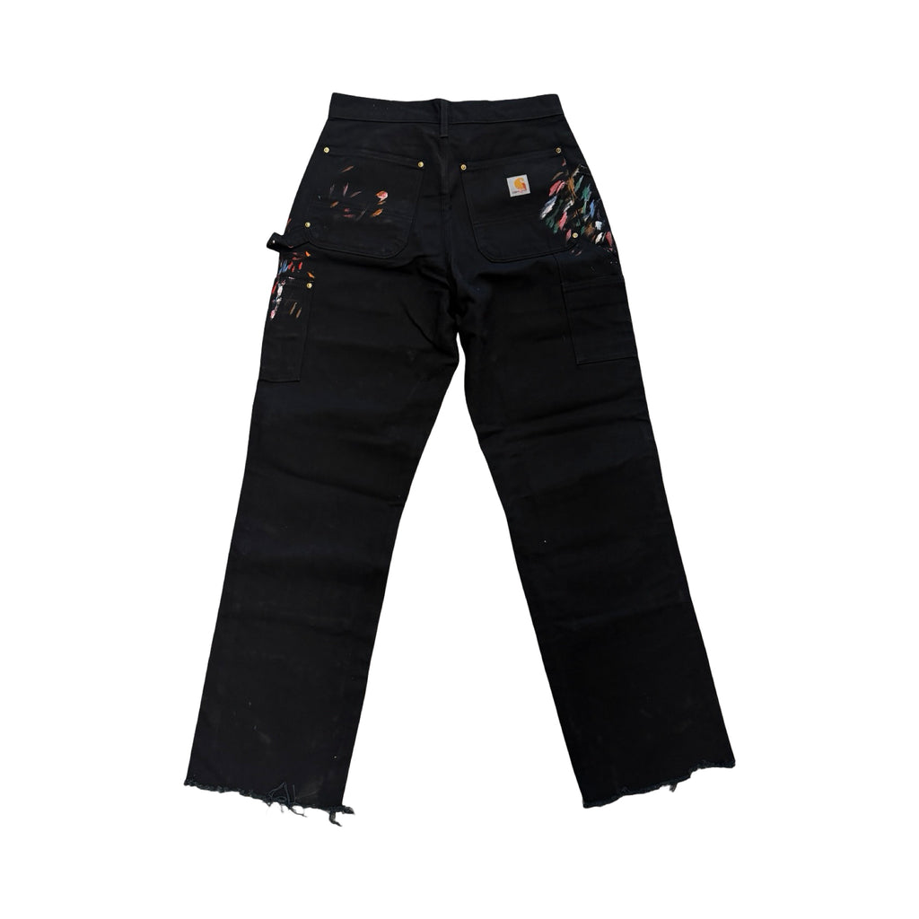 Carhartt Double Knee Black Paint Splatter