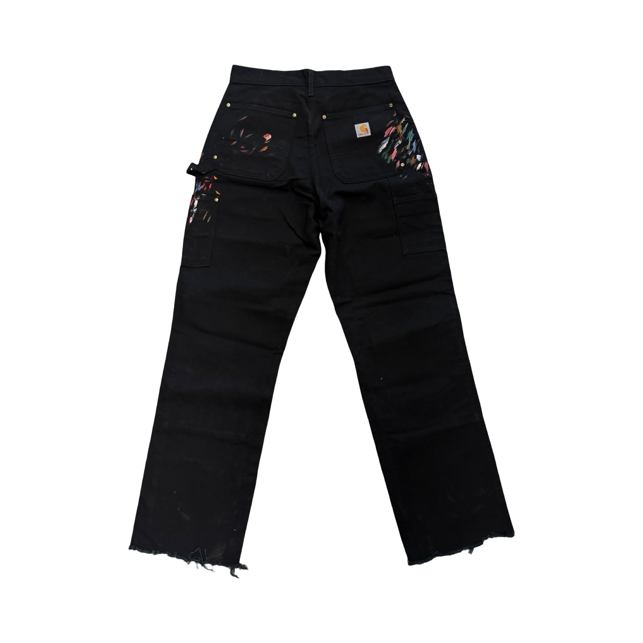 Carhartt Double Knee Black Paint Splatter
