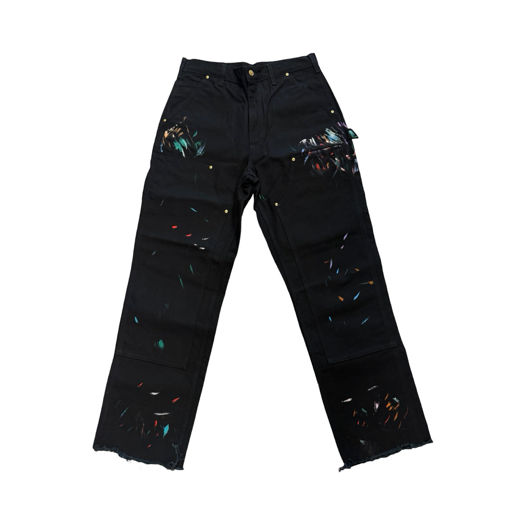 Carhartt Double Knee Black Paint Splatter