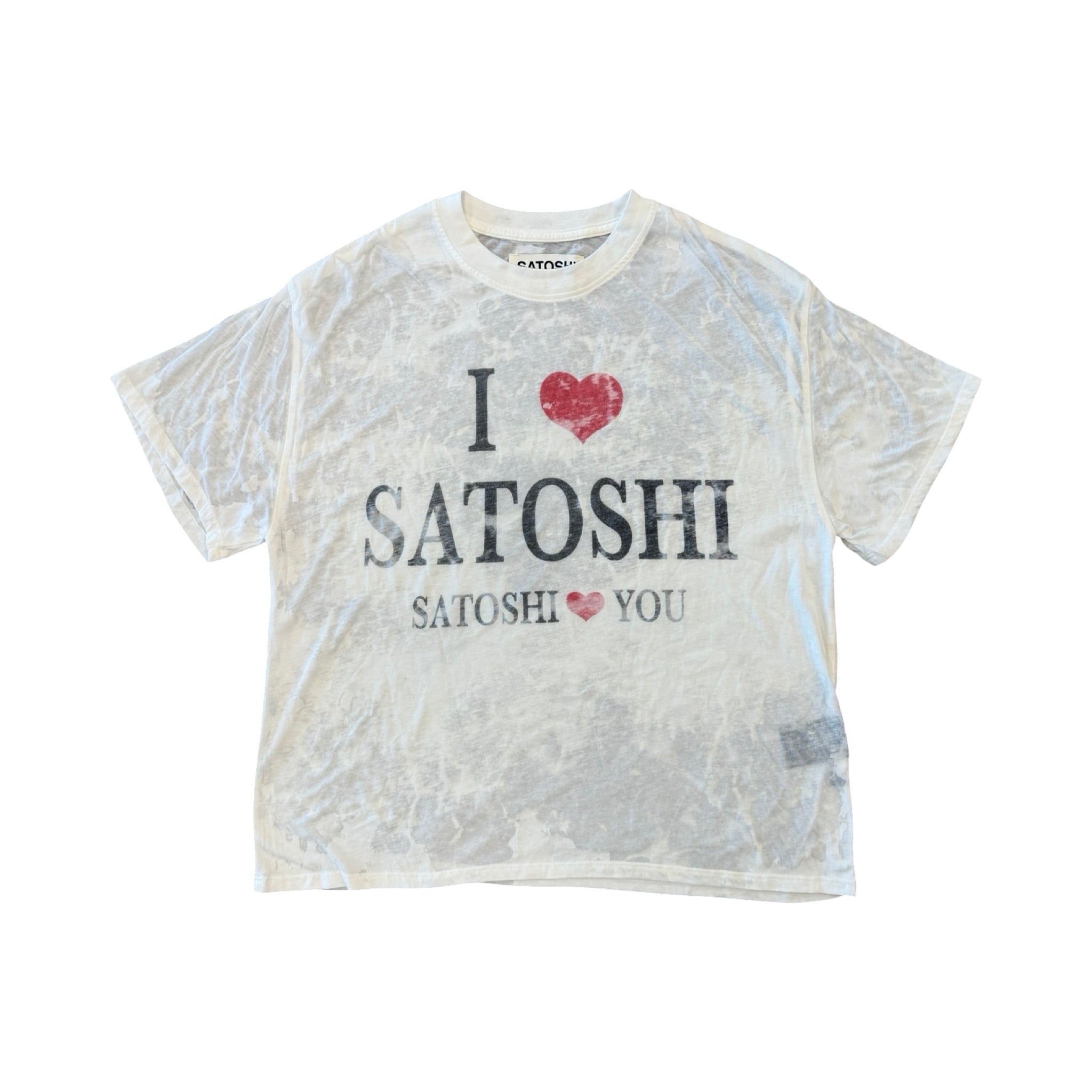 Satoshi Nakamoto I Love Satoshi Tee White