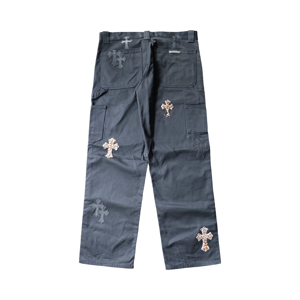 Chrome Hearts Leopard Black Leather Patch Chino Black