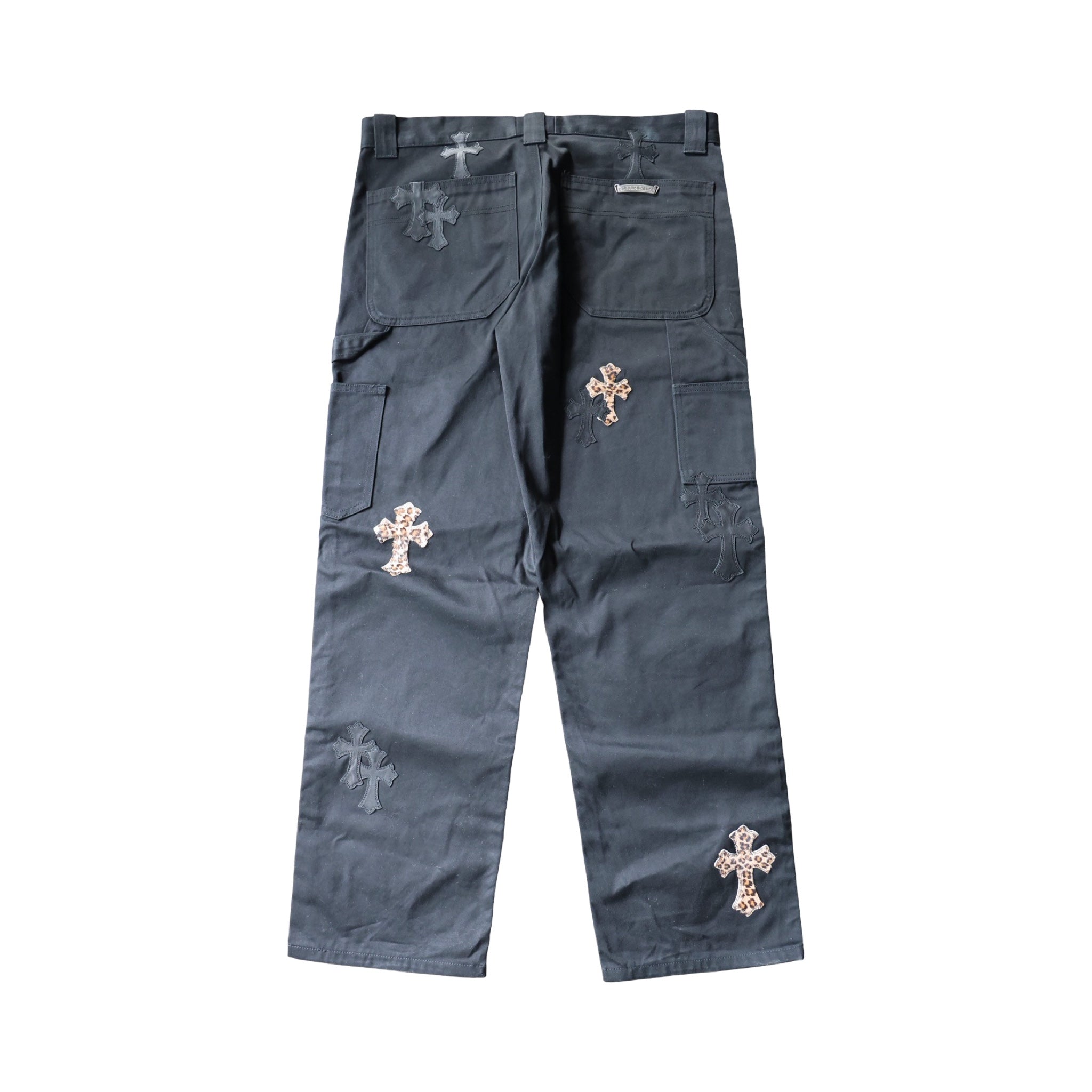 Chrome Hearts Leopard Black Leather Patch Chino Black