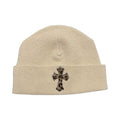 Chrome Hearts Cheetah Cross Pony Hair Beanie Tan
