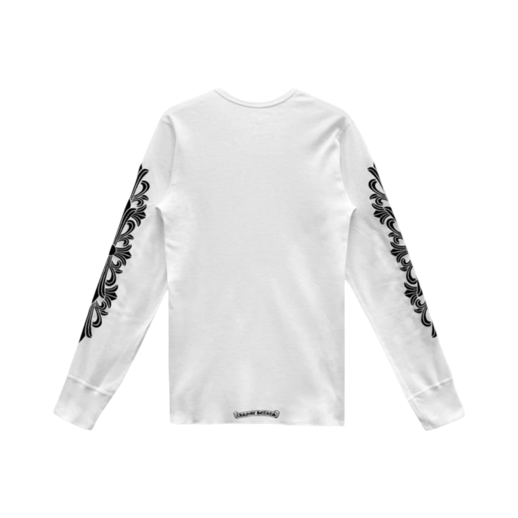 Chrome Hearts Horseshoe Floral White Thermal Longsleeve