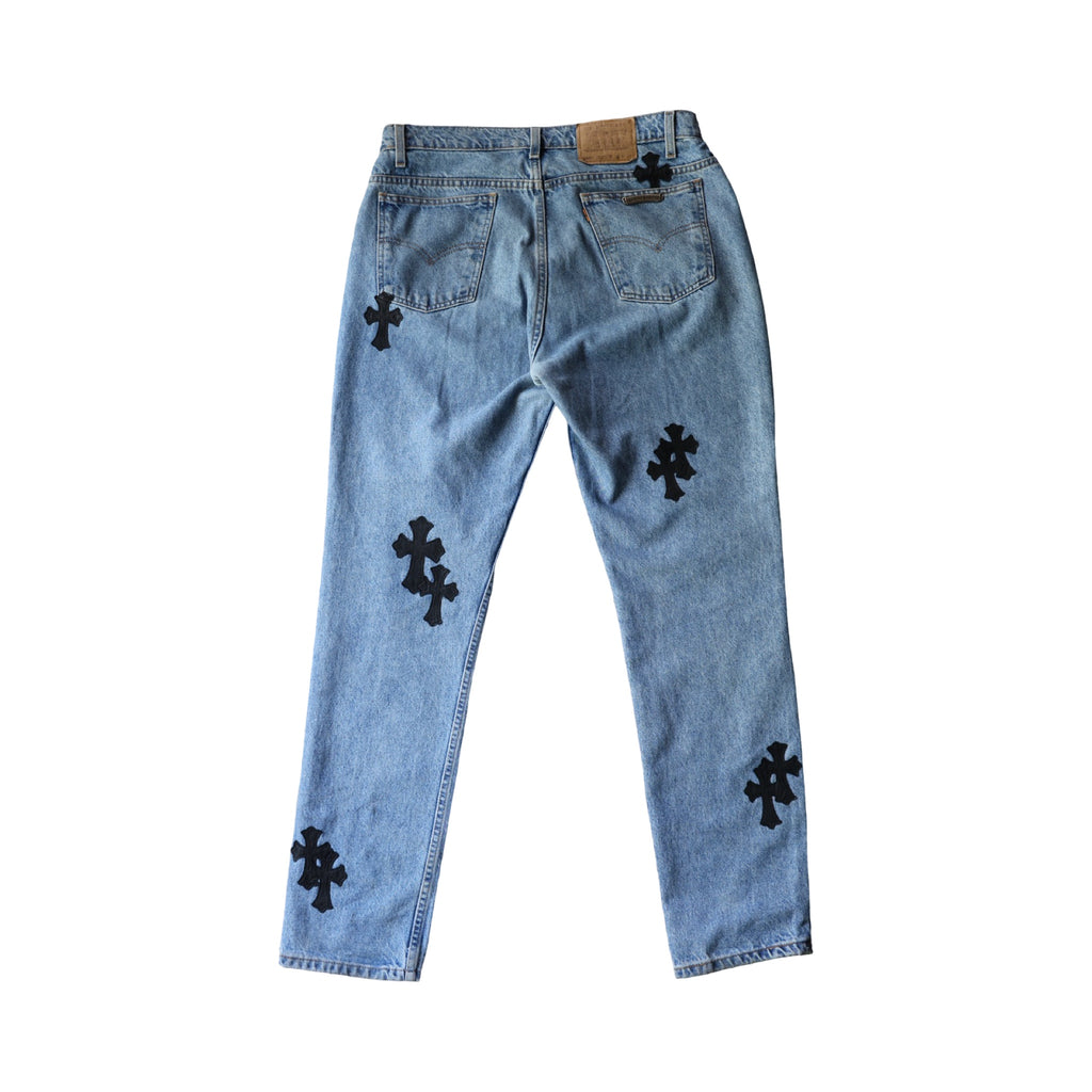 Chrome Hearts Levi 505 Medium Wash Jeans