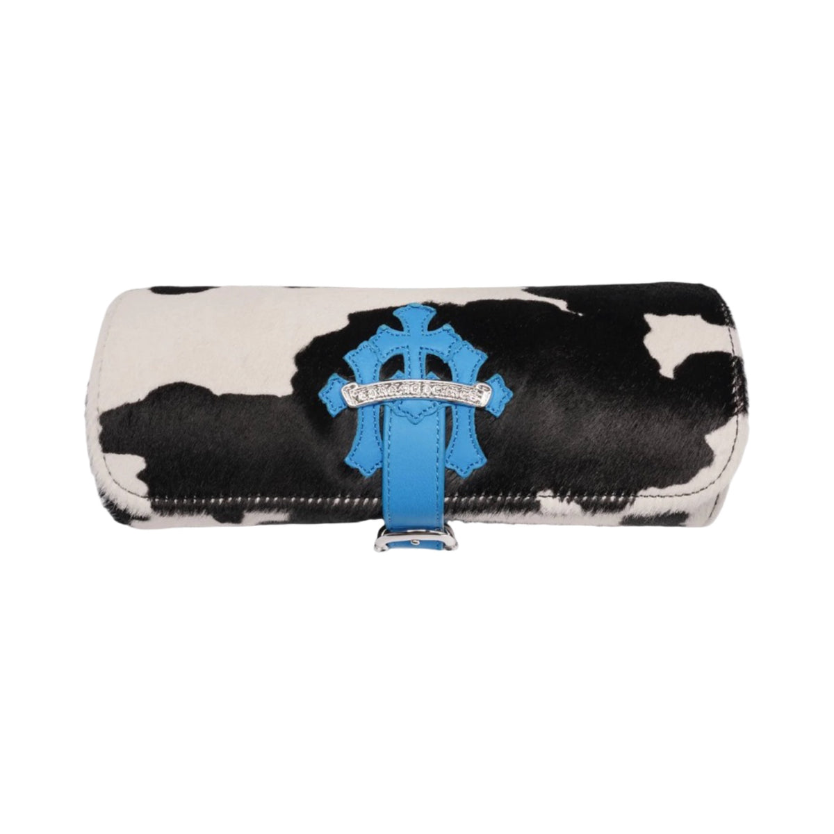 Chrome Hearts Cow Print Blue Cross Cemetery Watch Roll