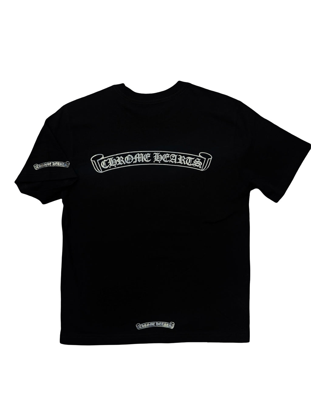 Chrome Hearts  Foil Scroll Logo Black Tee