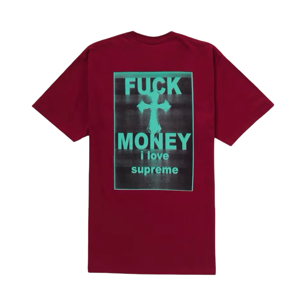 Supreme Fuck Money Tee Cardinal