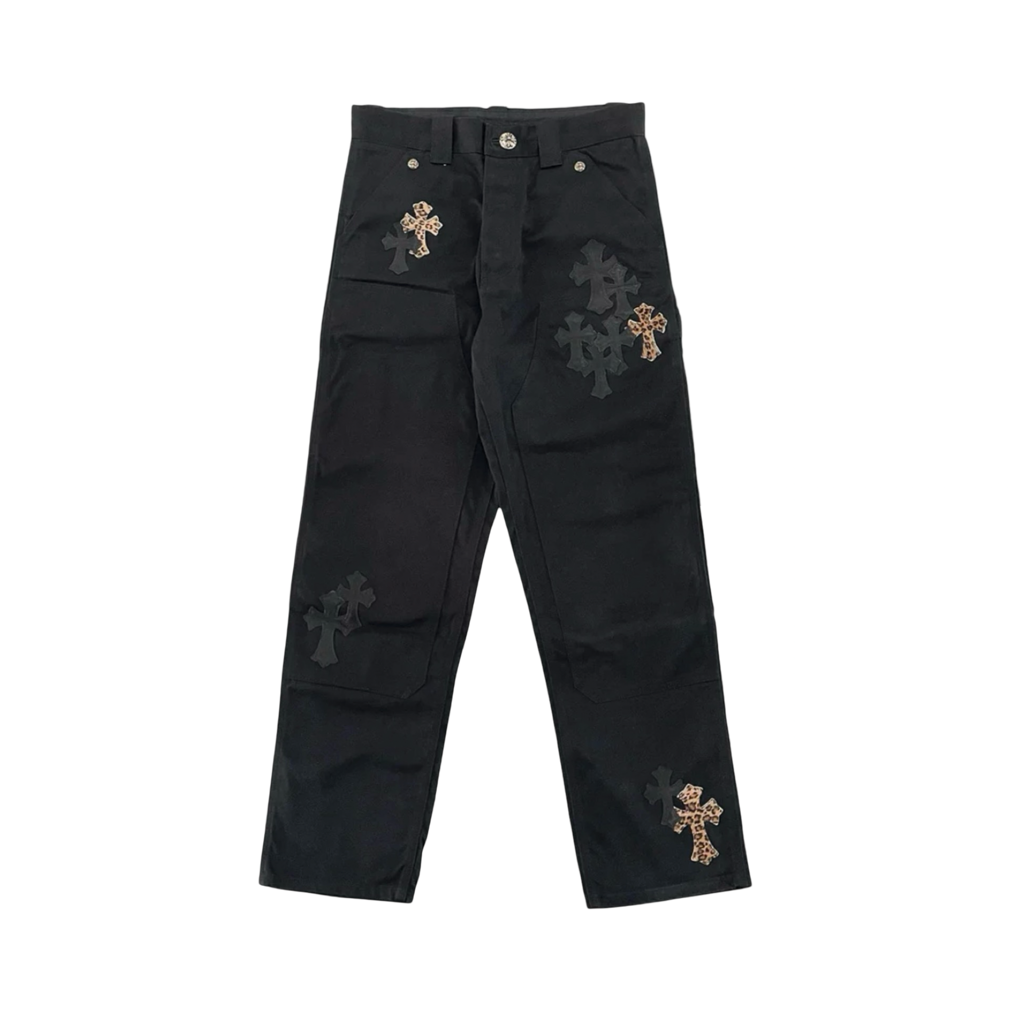Chrome Hearts Leopard Black Leather Patch Chino Black