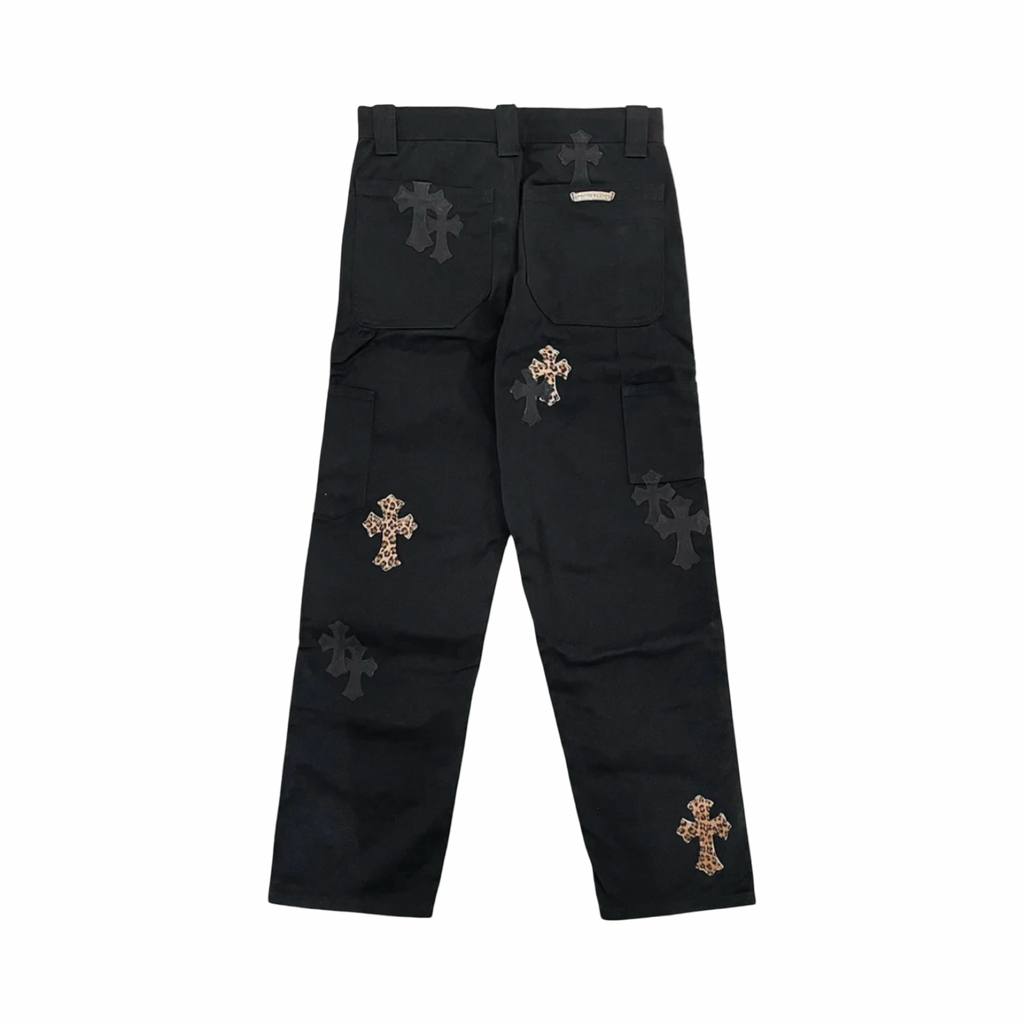 Chrome Hearts Leopard Black Leather Patch Chino Black