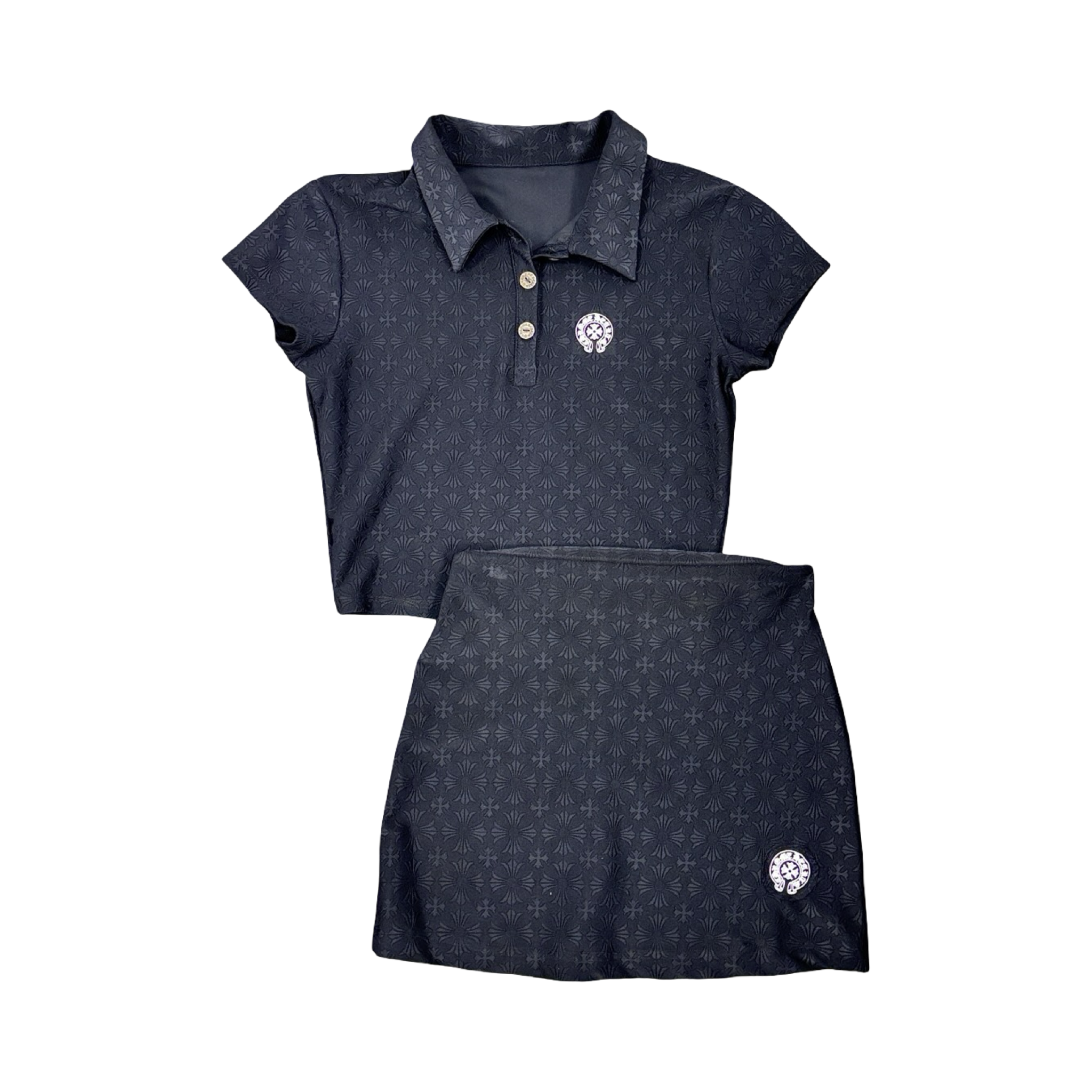 Chrome Hearts Jacquard Women Tennis Set Black