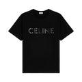 Celine Vinyl Logo Tee Black