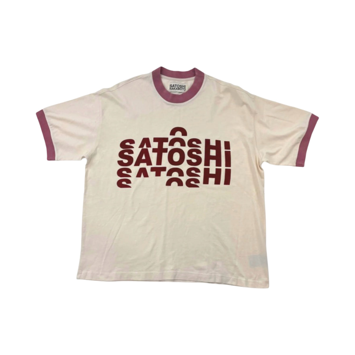 Satoshi Nakamoto Ringer Tee Cream