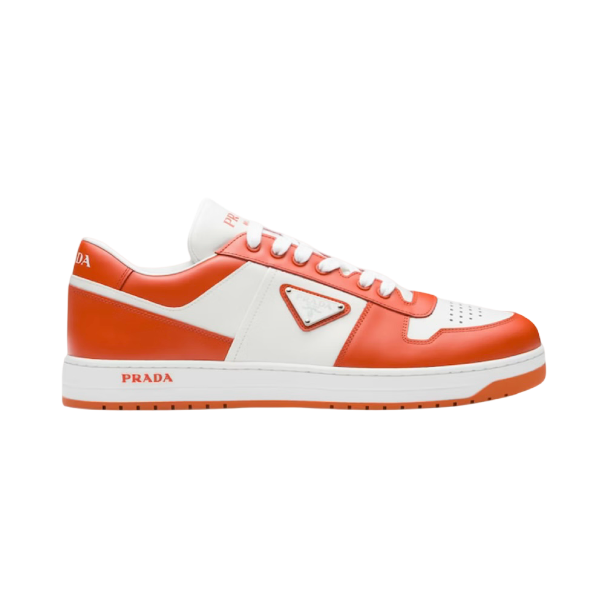 Prada Vitello Downtown Low Top Orange