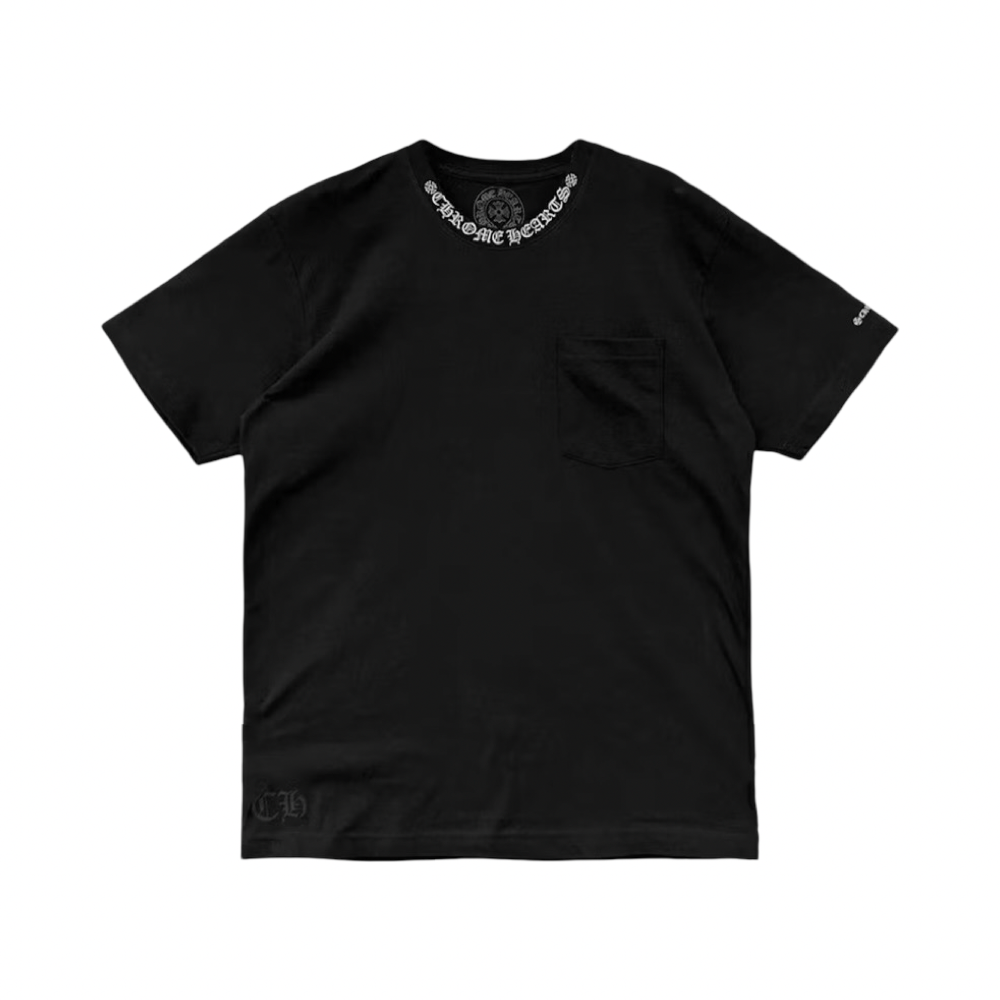 Chrome Hearts Neck Logo Tee Black/White