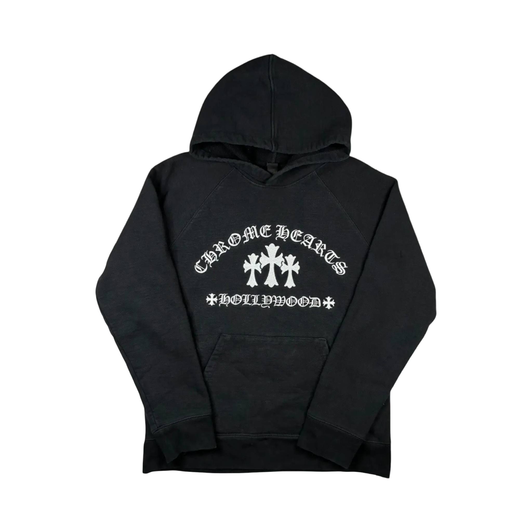 Chrome Hearts Triple Embroidered Cross Hollywood Hoodie Black
