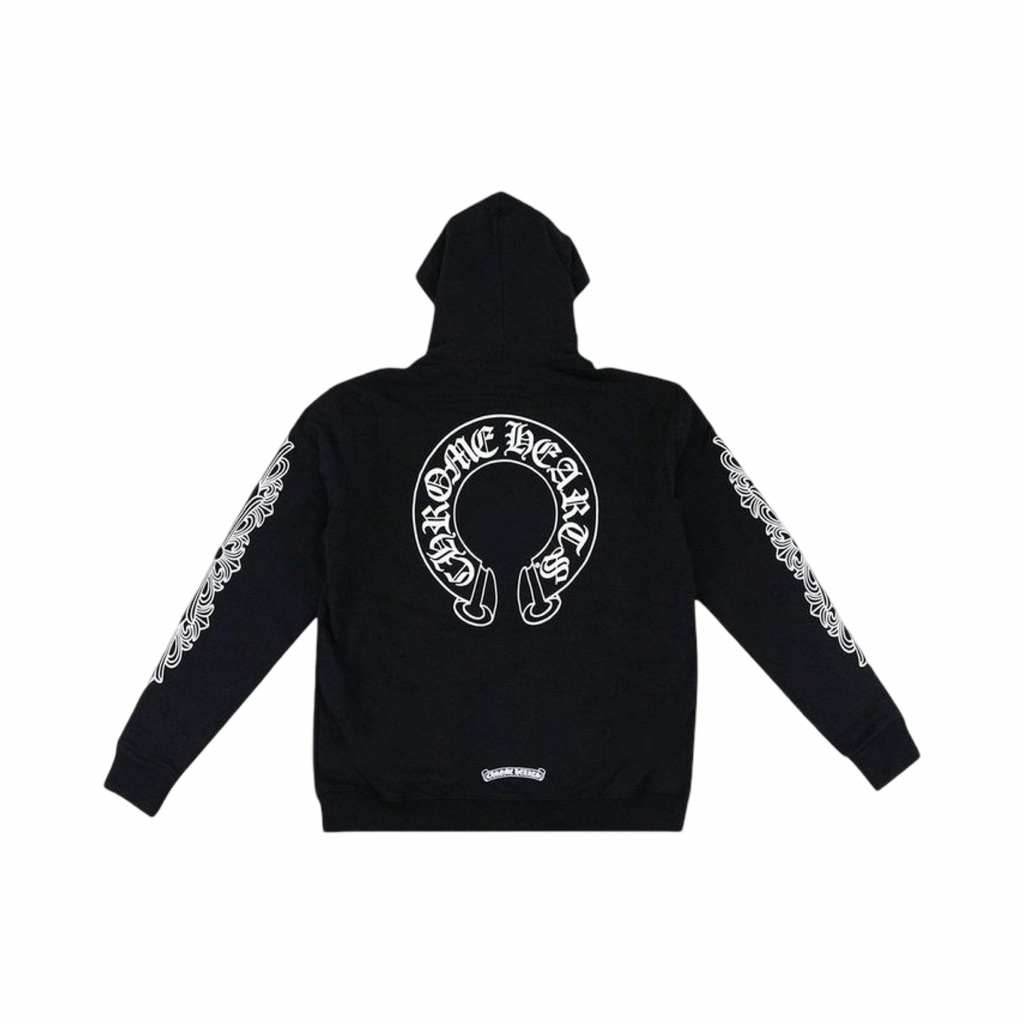 Chrome Hearts Floral Horseshoe Zip Up Black