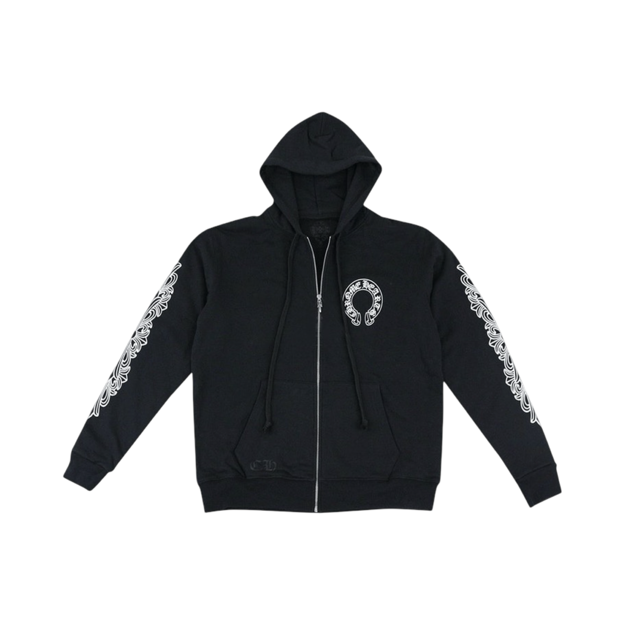 Chrome Hearts Floral Horseshoe Zip Up Black