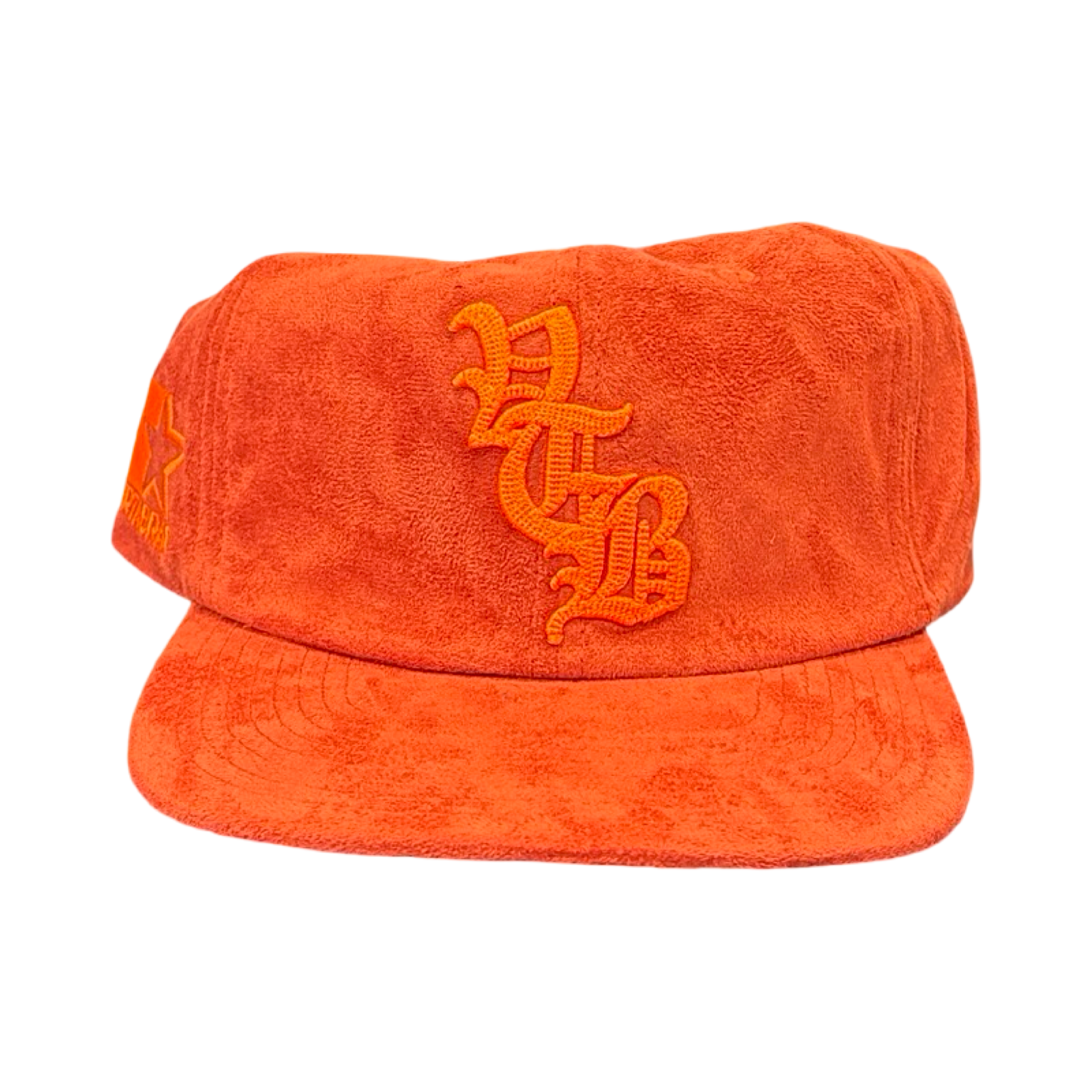 Vertabrae Logo Embroidered  Suede Snapback Red