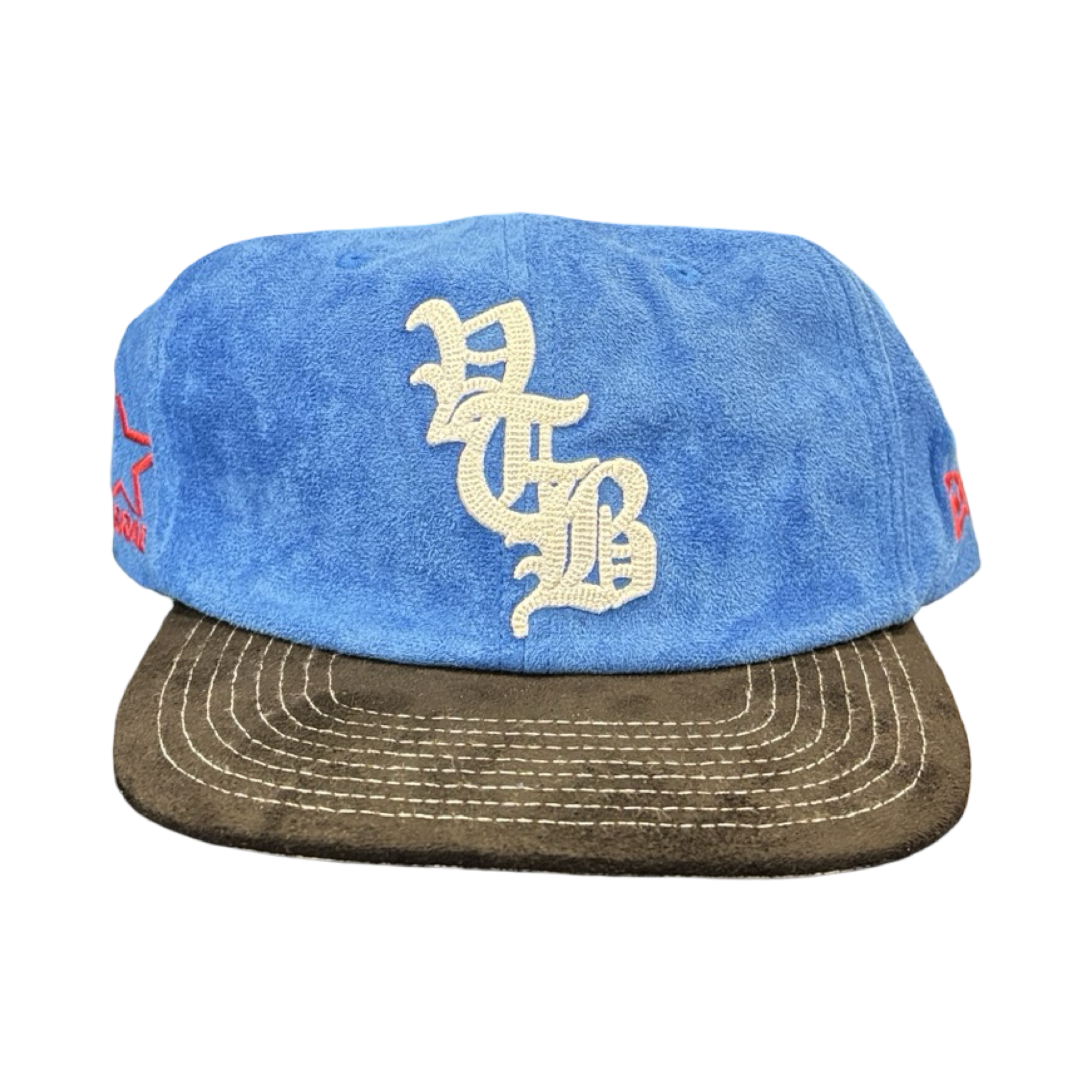 Vertabrae Logo Embroidered  Suede Blue/Black Snapback