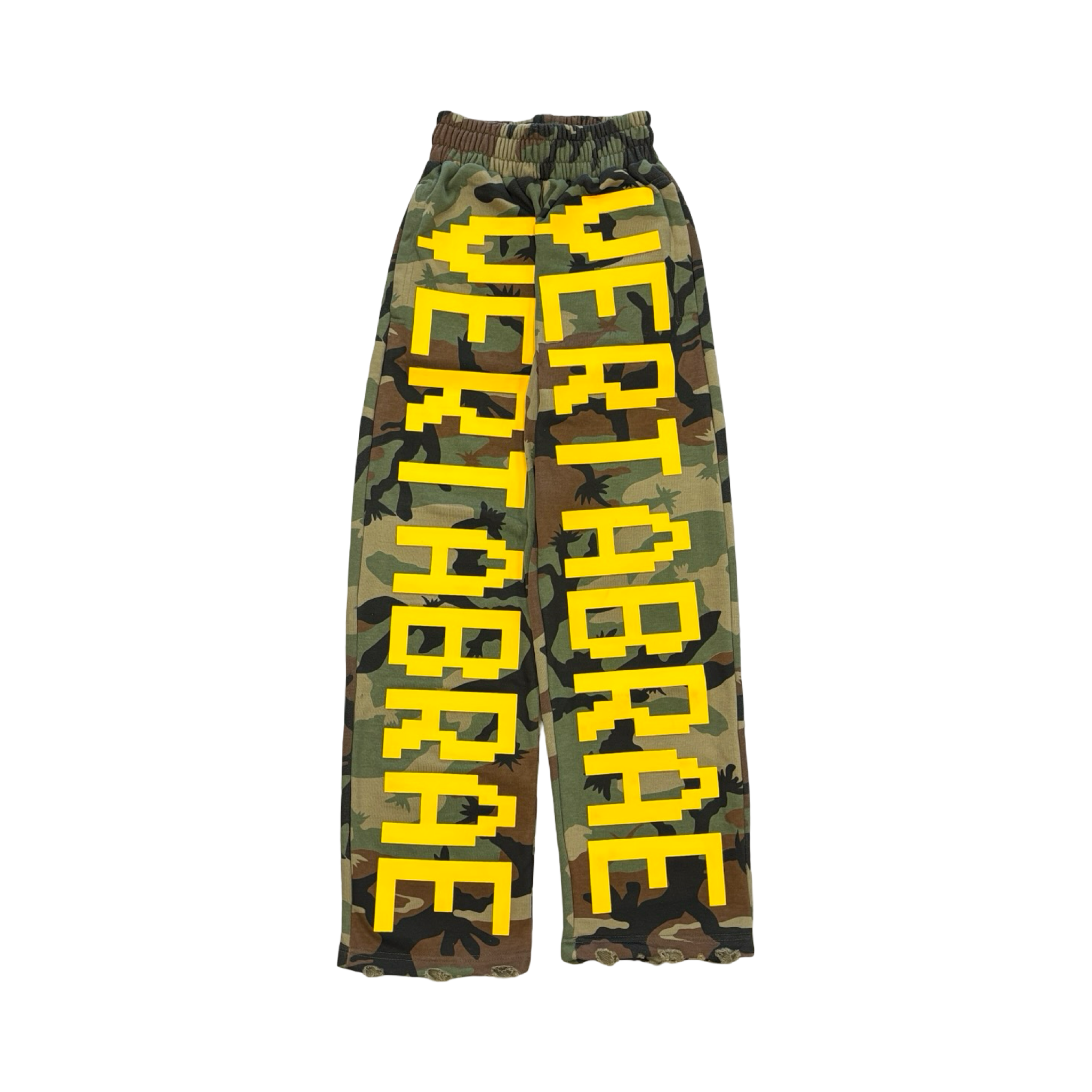 Vertabrae Logo Yellow Camo Sweats