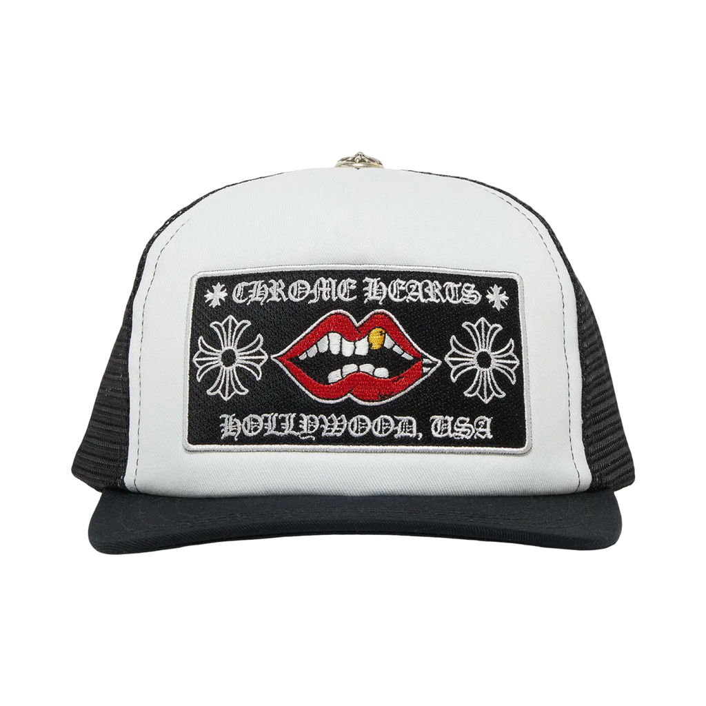 Chrome Hearts Matty Boy Hollywood Chomper Trucker Blk/White