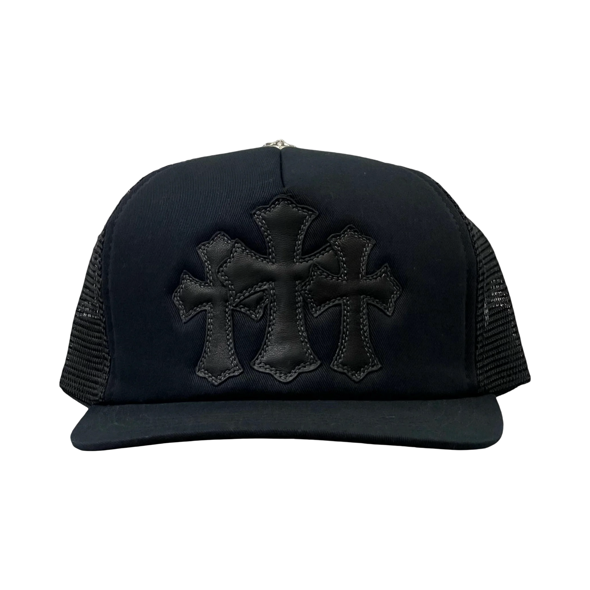 Chrome Hearts Black Triple Cross Trucker
