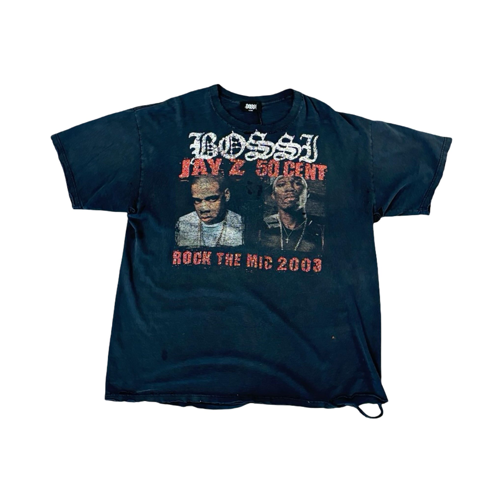 BOSSI Vintage Jay Z 50 Cent Tour Tee Black