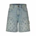 Louis Vuitton Carpenter Light Blue Wash Denim Shorts