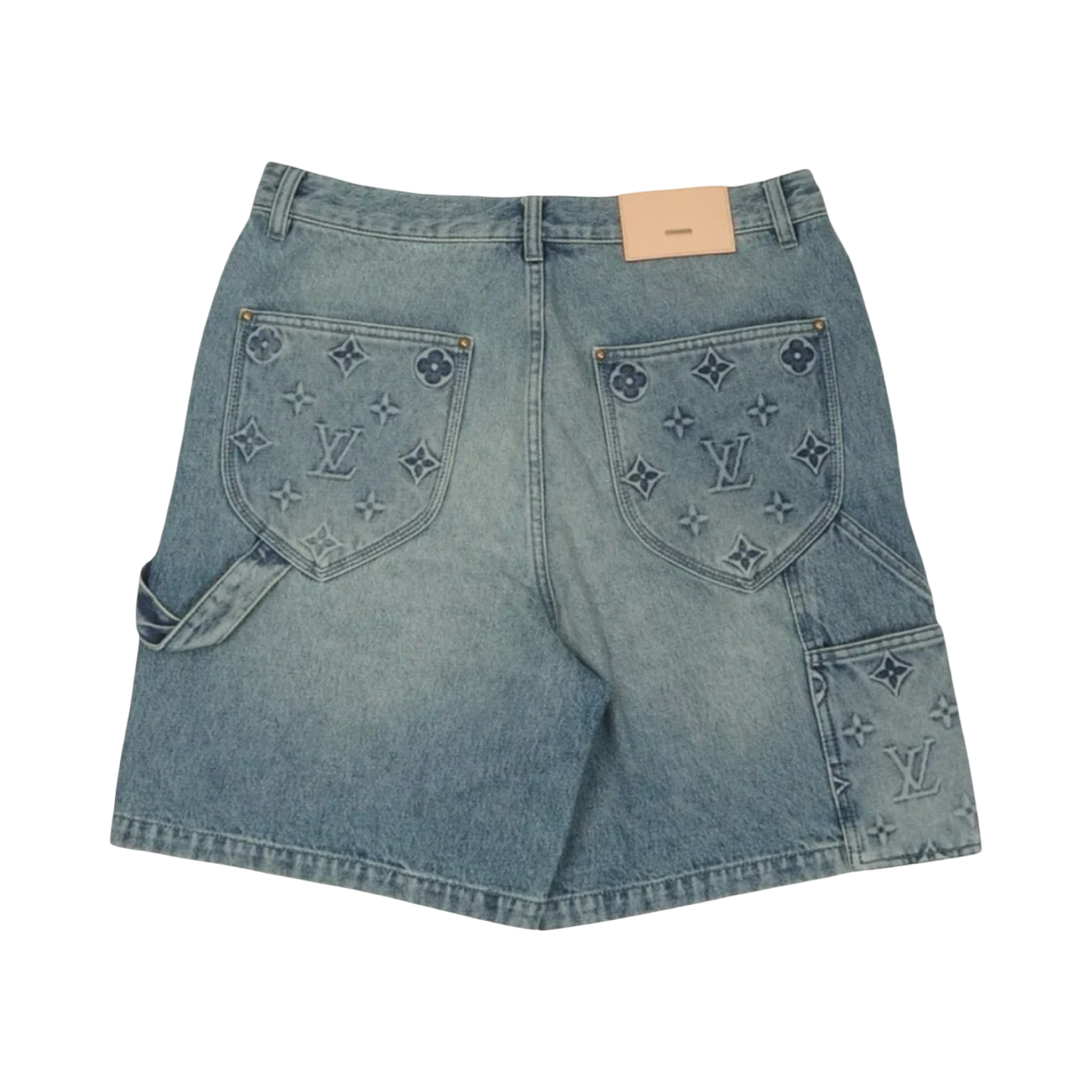 Louis Vuitton Carpenter Light Blue Wash Denim Shorts