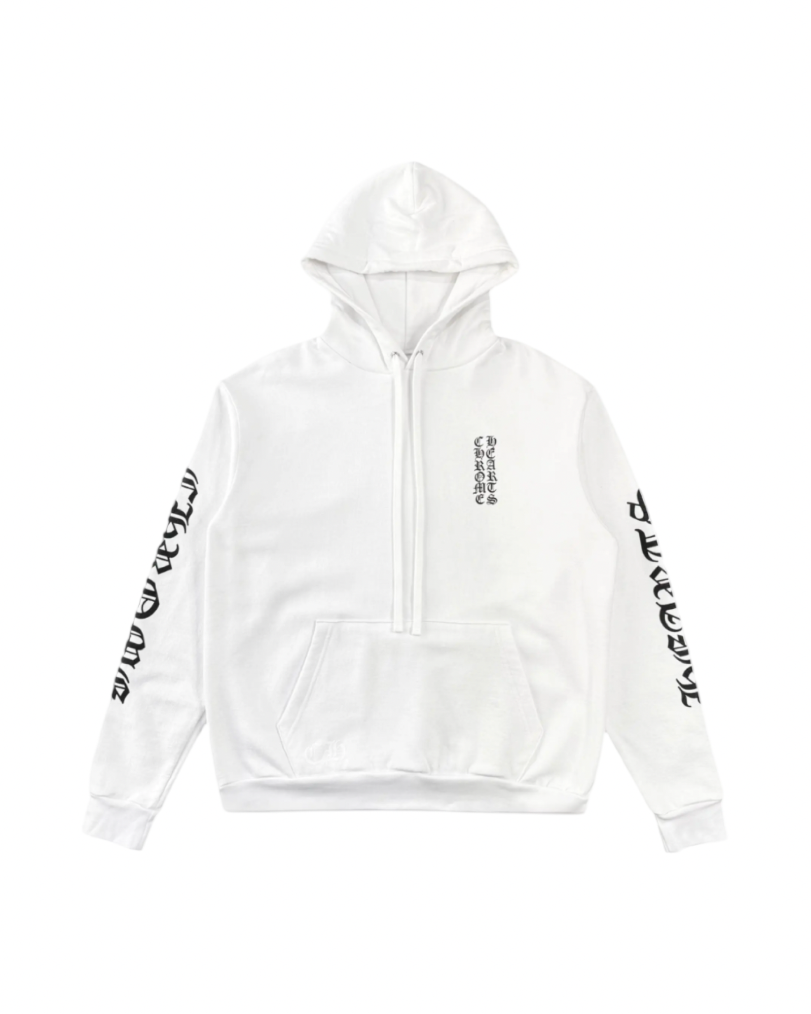 Chrome Hearts Vertical Logo Hoodie White